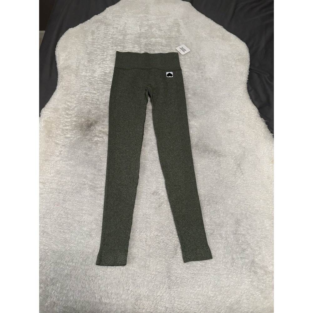 New Training Social Green Pull On Leggings Size XS Gym Yoga Pilates Pants‎